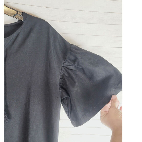 Ulla Johnson Marcelle Linen Blend Dress in Jet, sz 4 - Picture 4 of 16